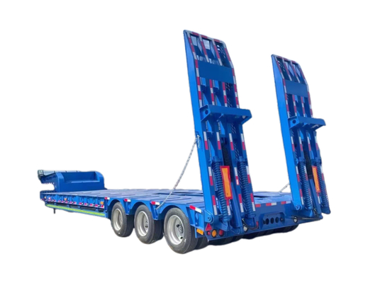 Maximale laadkracht 15001-20000 kg Halve aanhangwagen met laag bed voor zwaar vervoer