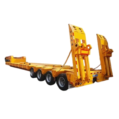 Air Suspension 100 ton Container Transport Truck Semi flatbed trailer met stalen carrosserie