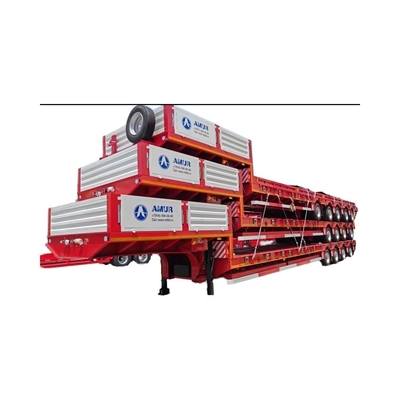 Elektrophoresis KTL poedercoating 100T laagbed half-trailer voor graafmachine transport