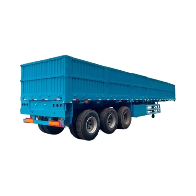 10m Autoas CIMC Truck 3-Axle hek Cargo Halve aanhangwagen met zijwand