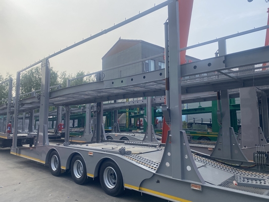 CIMC roestvrij staal 2 as 8-9 Landweg Auto Transport Halve aanhanger