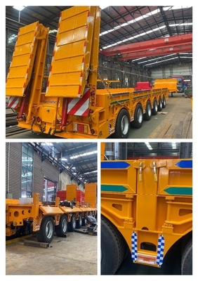 CIMC 6-assige 60 T 80 120 ton laaggelegen halfrijtuig
