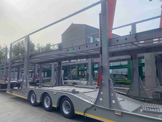 CIMC Kosteneffectieve 2/3 as 8-9 platbed drager aanhangwagen dubbele dek auto drager aanhangwagen