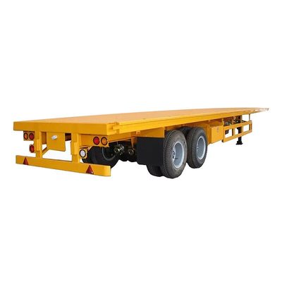 CIMC 2 As 30T hoge sterkte laaggelegeerd staal Q345 lucht- of mechanische ophanging 20ft Flatbed Container Semi Truck Trailer