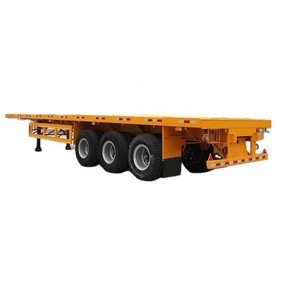 Gepersonaliseerde 1240*2480*1600mm 3 assen 60T dragen 20ft\40ft container ingepakt cement en de andere soort bulk vracht Flatbed trailer