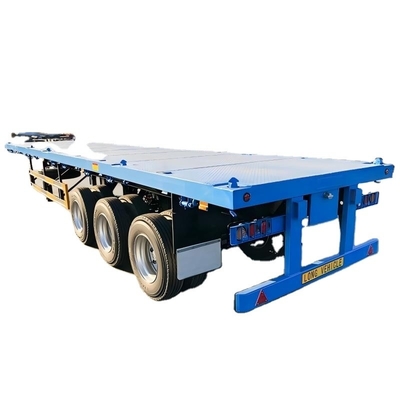 CIMC 3 Assen Of Aanpassing met 3mm 4mm Graan Plate Platform 20ft 40ft Container Alle soorten Cargo Flatbed Truck Semi-trailer