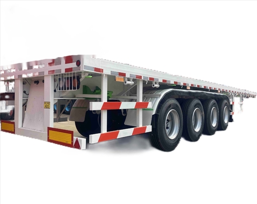 CIMC hoge kwaliteit staal drievoudige robuuste as 40ft langdurige prestaties met een scala aan banden opties flatbed semi-trailer