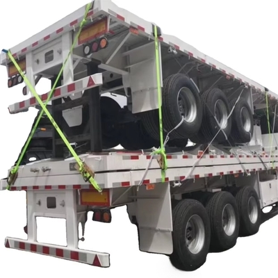 CIMC goedkoop 3 assen hoog Staal vracht Hot Sale 20ft 40ft Container Chassis met slot Lage Flat Deck transport Flatbed Semi Trailer
