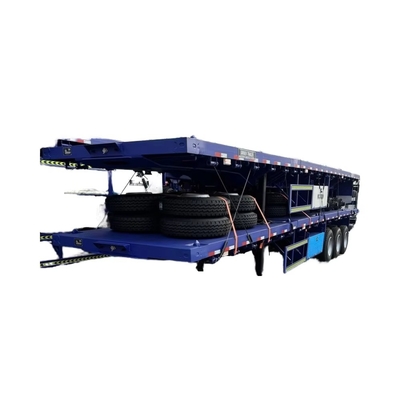 CIMC Nieuwe 3-assige platbed skeleton half-aanhangwagen staalcontainer vrachtwagen met Wabco rem systeem