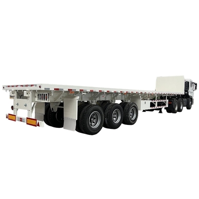 CIMC staal ijzer laagste prijs ijzer 315/80r22.5 50t 13 M 3 As zware dienst veelzijdig platbed truck half-trailer