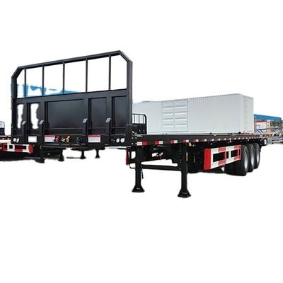 CIMC gemaakt van staal of ijzer Vervoer 40 voet Container Transport Vlakbed Trailer 3 as Vlakbed Semi Trailer Prijs voor Afrika