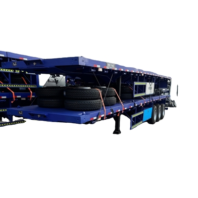 CIMC staal of ijzer materiaal Gebruikt 2 3 4 Assen 60 Tons 80 Tons Flatbed Semi Truck Trailers Flatbed Trailers