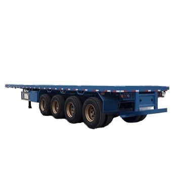 CIMC 4-assige multifunctionele platbed trailer het nieuwste ontwerp met slot voor vrachtvervoer