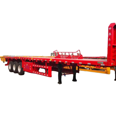 CIMC 3 as 12400*2610*1550mm aangepast ontwerp voor hout spoel en staal container vervoer zijkolom platbed half-trailer