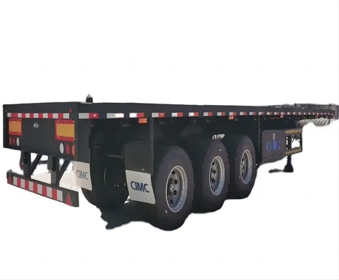 CIMC gebruikt zware laadcapaciteit 40 60 80 100 ton 3 as 4 as 40ft 45ft container platbed semi-trailer naar Afrika