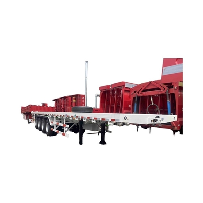 CIMC Nieuwe 3-assige platbed skeleton half-aanhangwagen staalcontainer vrachtwagen met Wabco rem systeem
