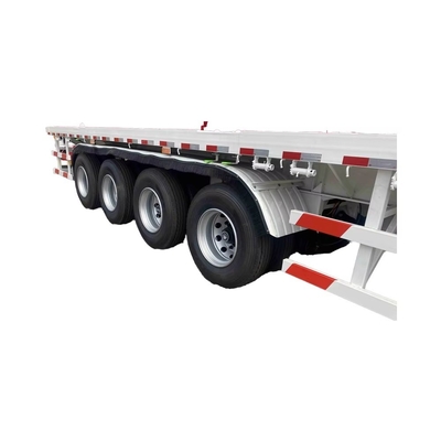Aanpasbare 4-assige platte half-aanhanger Duurzaam staal constructie-truck aanhangers