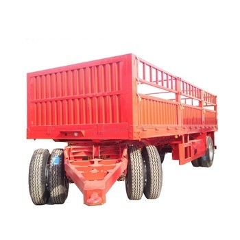 CIMC aangepast 3 Assen Transport Zware goederen roestvrij staal Veeteelt Container Zijdekant hek Cargo trailer