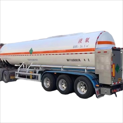 CIMC 3-assig koolstofstaal 20 tot 30 cbms Cryogeniek vloeibare zuurstof waterstof aardgas drukvoertuig tankwagon aanhangwagen