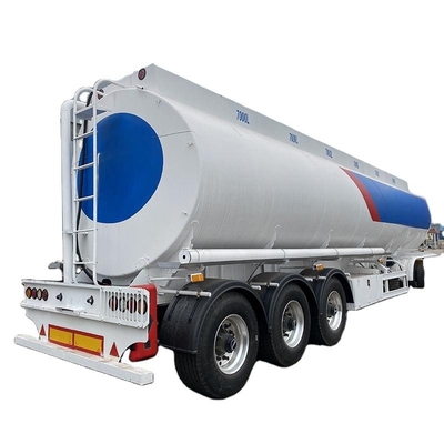CIMC drie-assige roestvrij staal benzine diesel benzine 6-7 apart magazijn 7000L transport olie brandstof vrachtwagen tankwagen halve aanhangwagen