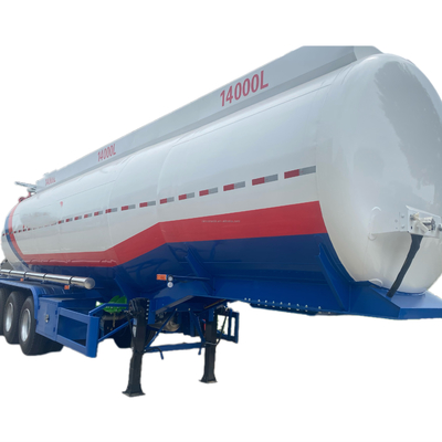 3-assige olietanker Halve aanhanger Brandstof / vloeistoft tank Halve aanhanger