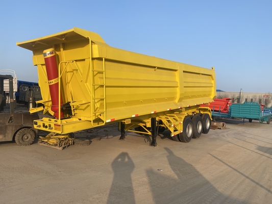 Vlam ophanging en rem systeem laaggelegeerd staal 3 assen 42 vierkant U-vormige dump tipper trailer