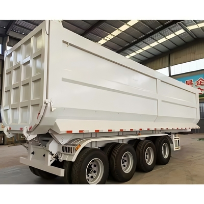 4 as 60/80 ton Wit of op maat gemaakte kleuren U-type Hydraulische systemen Reuzenverwijder Cargo dump Semi-trailer