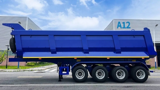 4 Assen 36-40 kubieke meter Achterste zware materialen dragen Zand, steen, erts, steen, dumptruck Halve aanhangwagens