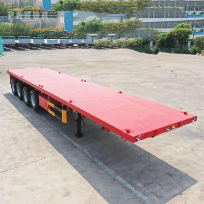 CIMC 20/40/45ft staal uitgerust met draaisloten 4Axle platgelegen halfrelers