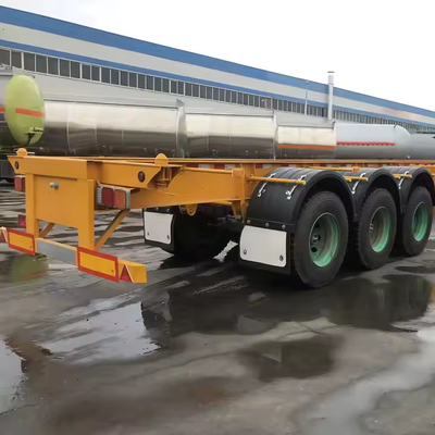 CIMC 3 assen 12 eenheden banden 12400*2480*1560mm Mechanische of luchtophanging 60T nuttige lading Skelet aanhangwagen