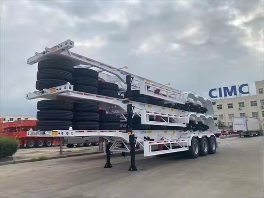 Speciaal trekken 20 of 40 voet zware ladingcapaciteit Internationale containers voor havens Skelet Semi-trailer