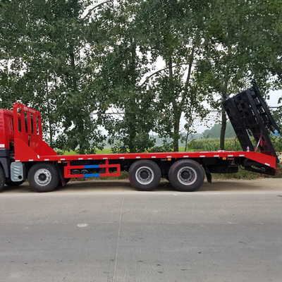 CIMC Hoge sterkte laag legerd staal Q345 2 assen 35T platbed container transport half vrachtwagen aanhangwagen