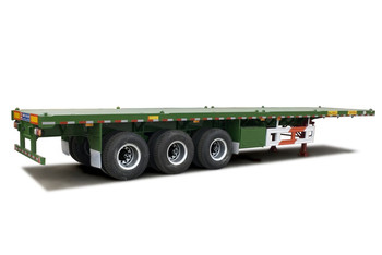 Zware fatbed semi-trailer voor stabiel en efficiënt vervoer van overgrote ladingen