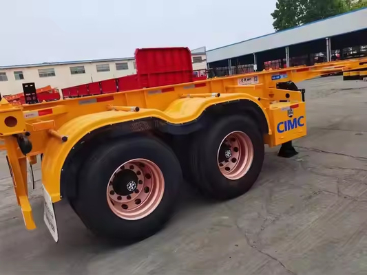 CIMC 2/3 Assen 20-40-45ft Uitbreidbare schuifbal Skelet Container Chassis Halve aanhangwagen