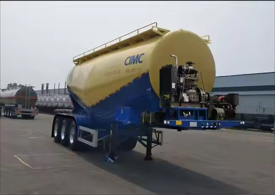 2/3/4 As Roestvrij staal of ijzer cement Kalk Melk Kolenaas Mineraal poeder tank Truck Semi-trailer