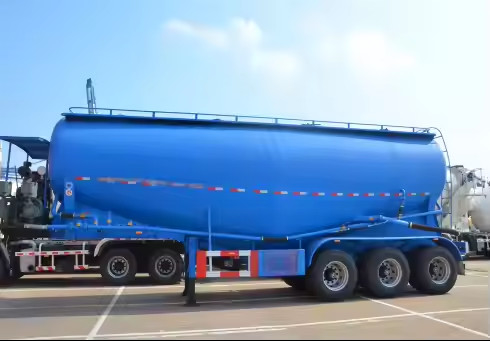V-type 3 As 60 kubieke meter van staal met een maximale laadkracht van 60 ton Cement Semi-trailer