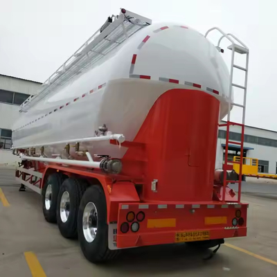 Carbon Steel 3 Assen W Type 2-3 Compartiment Op maat gemaakt Hual 60T Flour tank trailer
