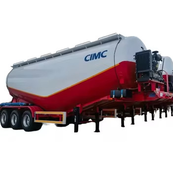 CIMC nieuwste ontwerp van hoge sterkte drie-assige cement bulk poeder tank trailer