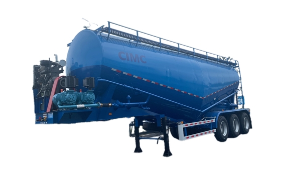 CIMC nieuwste ontwerp van hoge sterkte drie-assige cement bulk poeder tank trailer