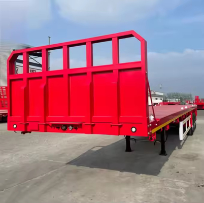 CIMC 3 As 12400*2610*1550mm Op maat gemaakte ontwerp zijkolom platbed Semi-trailer