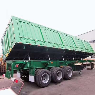 3-assige kantelende kolenmijnvervoer Semi-trailer ontworpen voor efficiënt vervoer van zandkolen