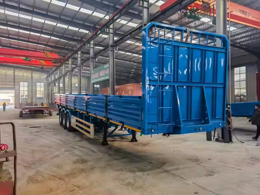 CIMC aangepast staal vanaf 6T met 3 as Chinese Truck Cargo Fence Trucker Semi-trailer