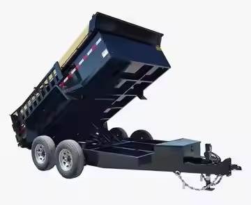 Hall 14000 lb Elektrische remmen op beide assen 2 5/16 Ball Hook up 235R16 band ijzeren tipper dump trailer