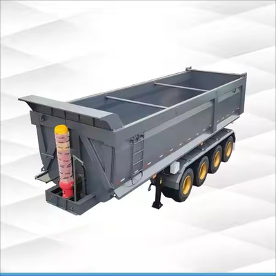 4 As 60 ton transport steenkoolmijn zand bauxiet mangaan marmer steen staal bouwmateriaal eind dump back Tipper Semi-trailer