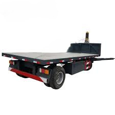 2 assen platte platform platte trekbalk volop aanhangwagen met ladder
