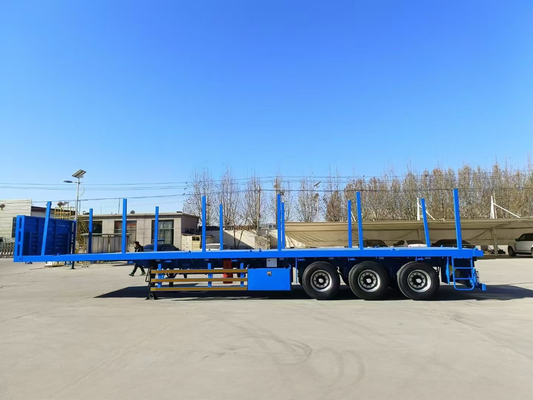 CIMC Hoogwaardig staal 3 assen 60 ton met staak 40ft container platbed half-trailer