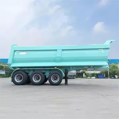 CIMC China Factory Steel U Shape 3 Axles Heavy Duty Hydraulisch Eind Achterste Tipper Dump Cart Semi-trailer