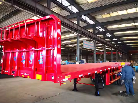 CIMC 2/3/4 Assen Staal vracht 20ft 40ft Container Chassis Met slot Flatbed Semi-trailer