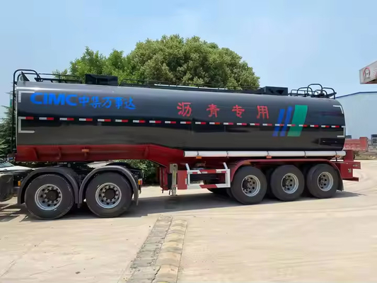 CIMC 3 assen Carbon Steel 40KL 36cbms Paving Petroleum Asfalt Bitumen Palmolie Brandstoftank