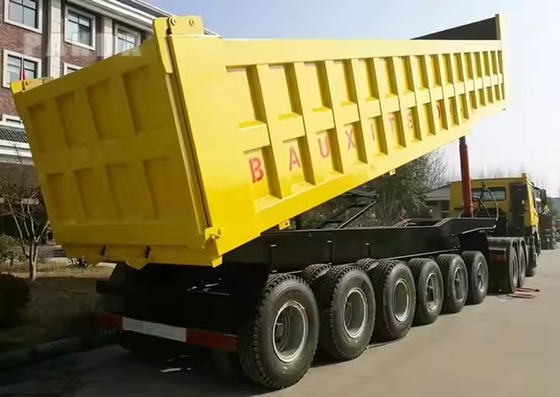 CIMC 6 As 30-70 Ton Transport Kolenerts Bouwmaterialen Gelijke doos Lichaam Tipping Semi-trailer